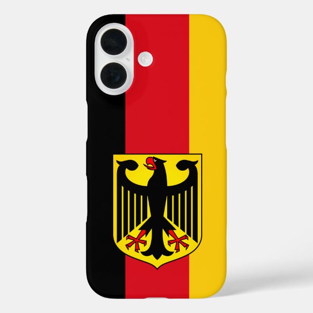 Flagge Deutschlands iPhone 16 Hülle (Rückseite)