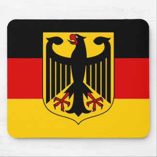 Flagge Deutschlands mit Wappen Mousepad