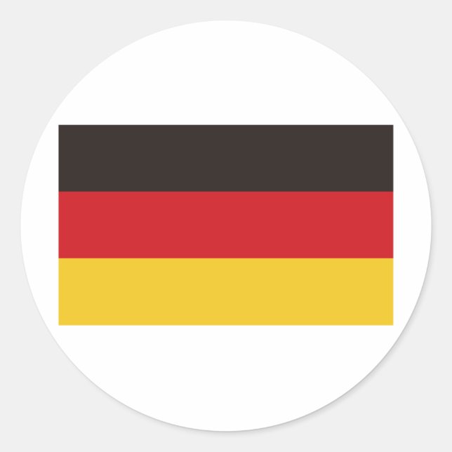 Flagge Deutschlands Runder Aufkleber (Vorderseite)