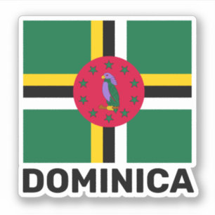 Flagge Dominicas Aufkleber