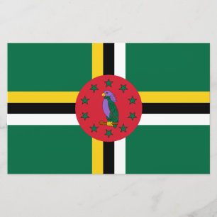 Flagge Dominicas Briefpapier
