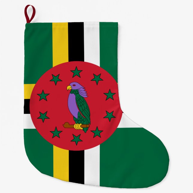 Flagge Dominicas Großer Weihnachtsstrumpf (Vorderseite)
