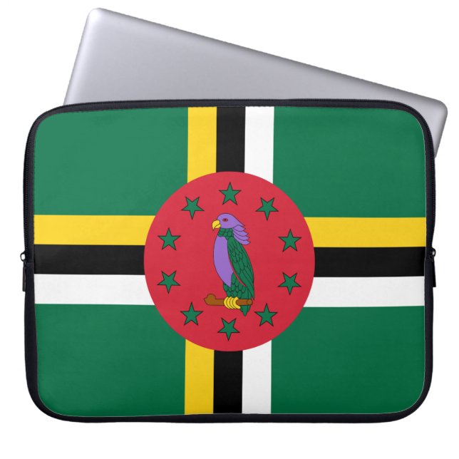 Flagge Dominicas Laptopschutzhülle (Vorderseite)