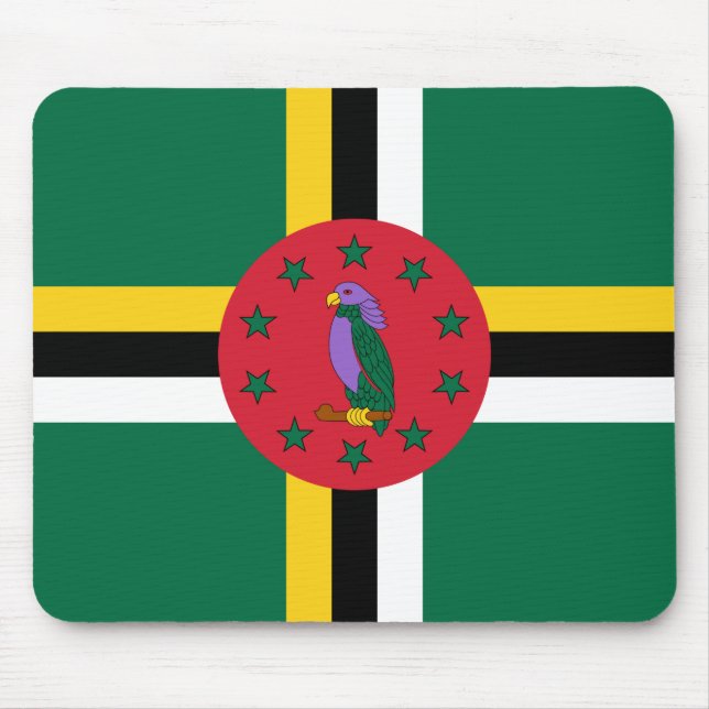 Flagge Dominicas Mousepad (Vorne)