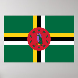Flagge Dominicas Poster