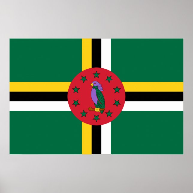 Flagge Dominicas Poster (Vorne)