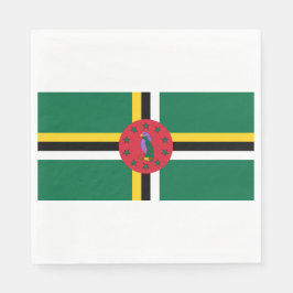 Flagge Dominicas Serviette