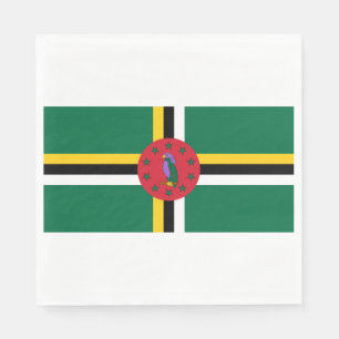 Flagge Dominicas Serviette