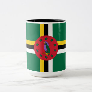 Flagge Dominicas Zweifarbige Tasse