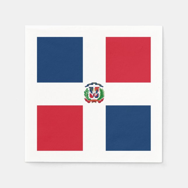 Flagge: Dominikanische Republik Serviette (Vorderseite)