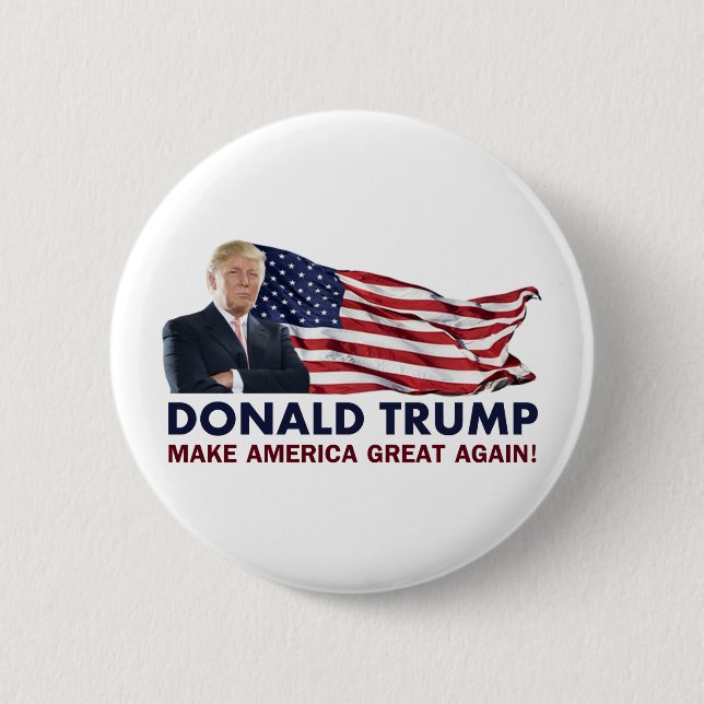Flagge Donald Trump US Button (Vorderseite)