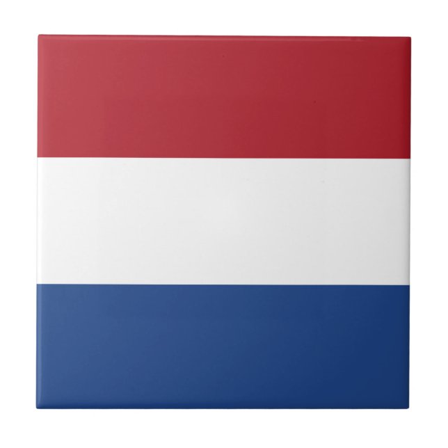 Flagge Dreifarbiges Niederlande Fliese (Vorderseite)