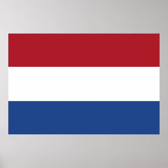 Flagge Dreifarbiges Niederlande Poster (Vorne)