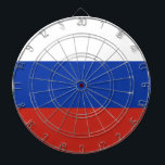 Flagge Dreifarbiges Russland Dartscheibe<br><div class="desc">Die Flagge Russlands besteht aus drei horizontalen Streifen: weiß, blau und rot.</div>