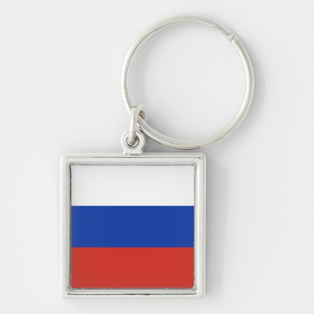 Flagge Dreifarbiges Russland Schlüsselanhänger (Vorne)