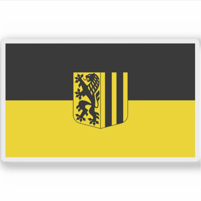 Flagge Dresdens, Deutschland Aufkleber (Vorderseite)