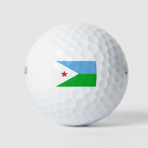 Flagge Dschibutis (Afrikanische Nation) Golfball
