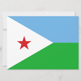 Flagge Dschibutis (Afrikanische Nation) Karte