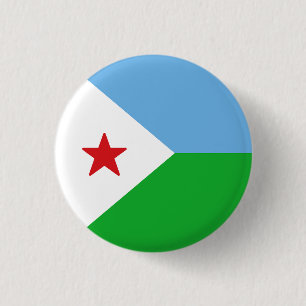Flagge Dschibutis Button