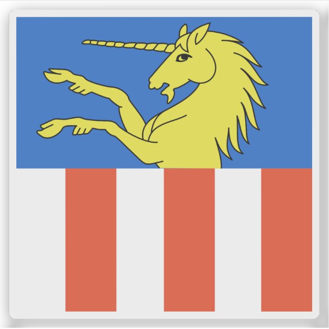 Flagge Dübendorf (Duebendorf), Schweiz Aufkleber (Vorderseite)