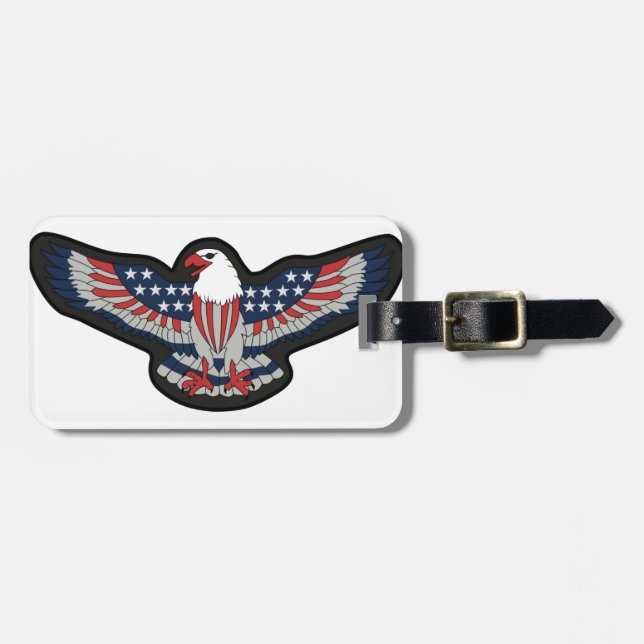 FLAGGE EAGLES USA GEPÄCKANHÄNGER (Vorderseite horizontal)