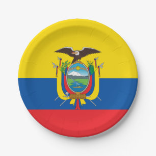 Flagge: Ecuador Pappteller