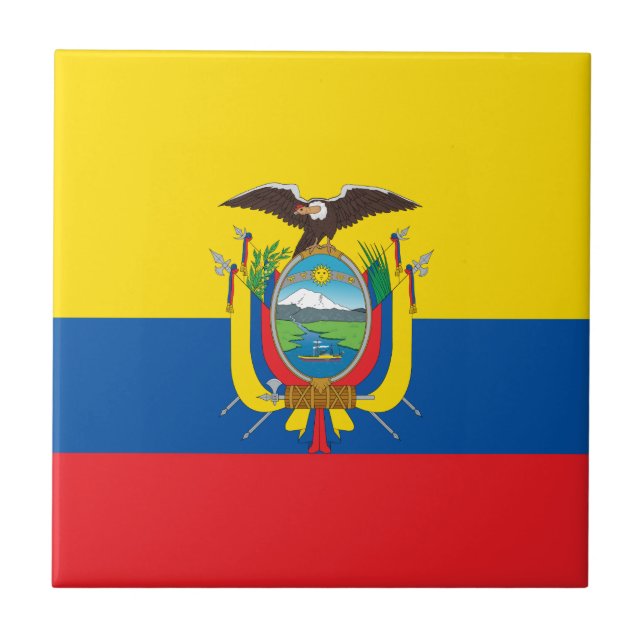 Flagge Ecuadors Fliese (Vorderseite)