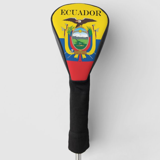 Flagge Ecuadors Golf Headcover (Vorderseite)