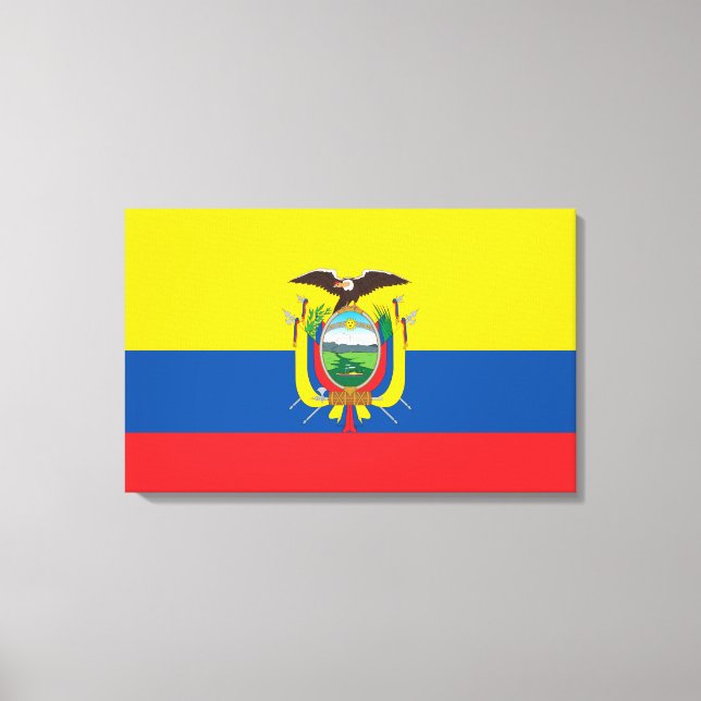 Flagge Ecuadors Leinwanddruck (Vorderseite)