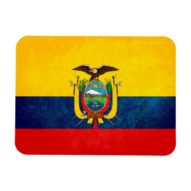 Flagge Ecuadors Magnet (Horizontal)
