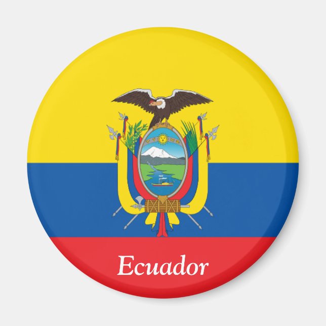 Flagge Ecuadors Magnet (Vorne)