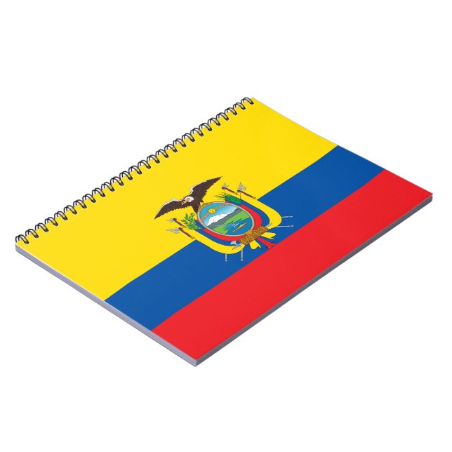 Flagge Ecuadors Notizblock (Linke Seite)