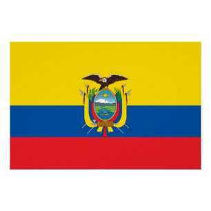 Flagge Ecuadors Poster