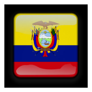 Flagge Ecuadors Poster