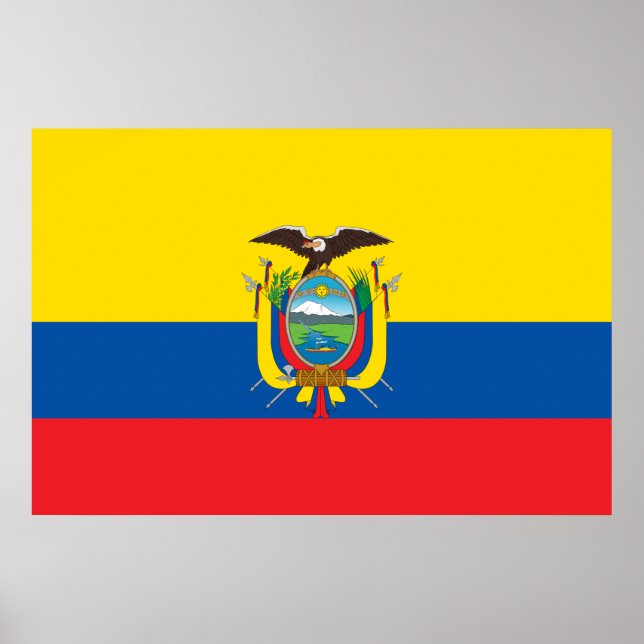 Flagge Ecuadors Poster (Vorne)