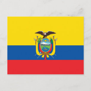 Flagge Ecuadors Postkarte