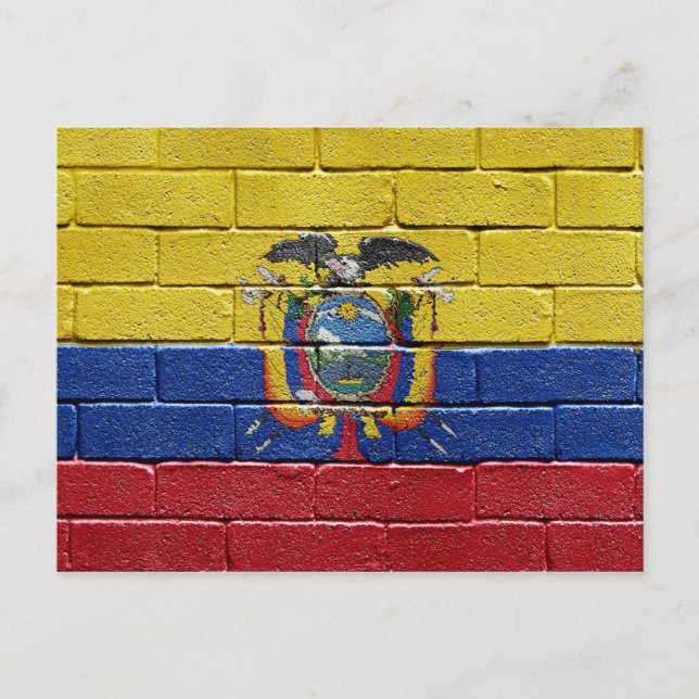 Flagge Ecuadors Postkarte (Vorderseite)