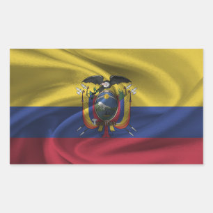 Flagge Ecuadors Rechteckiger Aufkleber