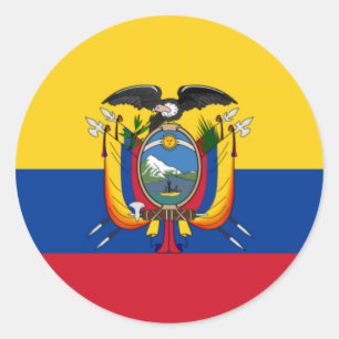 Flagge Ecuadors Runder Aufkleber