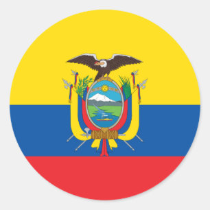 Flagge Ecuadors Runder Aufkleber