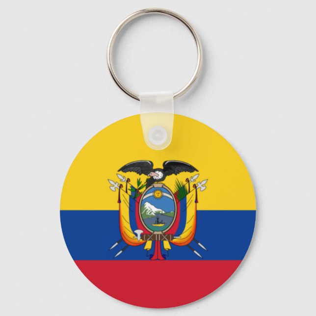 Flagge Ecuadors Schlüsselanhänger (Vorderseite)