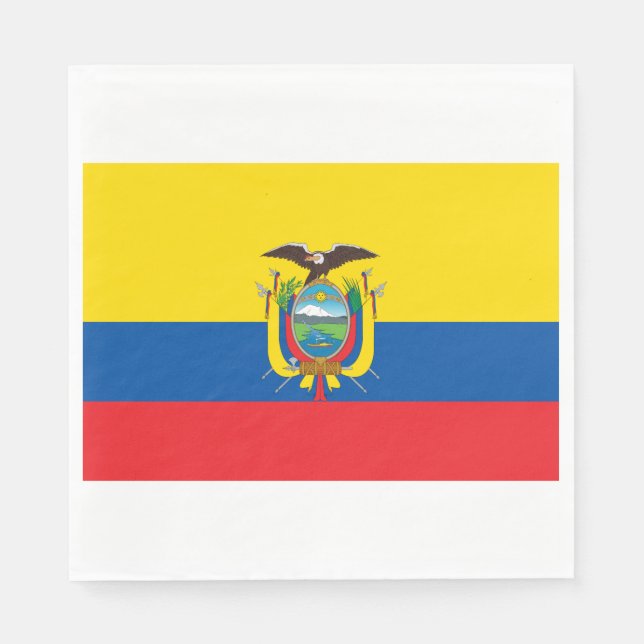 Flagge Ecuadors Serviette (Vorderseite)