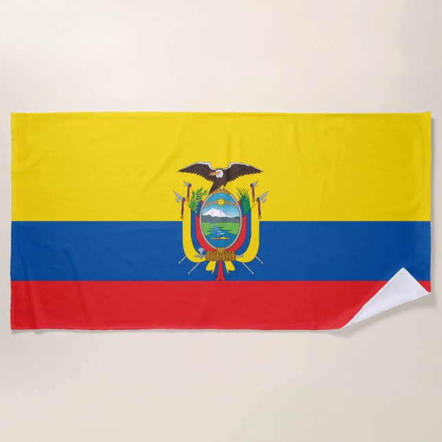 Flagge Ecuadors Strandtuch (Vorderseite)
