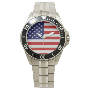 Flagge-Edelstahl-Armband-Uhr Armbanduhr