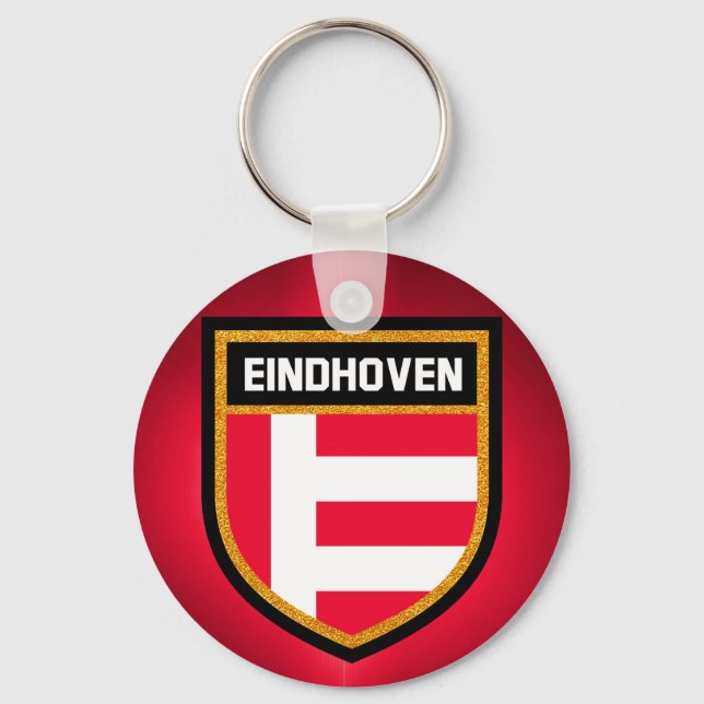 Flagge Eindhoven Schlüsselanhänger (Vorderseite)