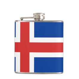 Flagge eingewickelter Flasche Islands Vinyl Flachmann