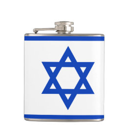 Flagge eingewickelter Flasche Israels Vinyl Flachmann