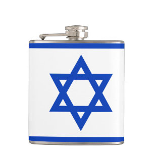 Flagge eingewickelter Flasche Israels Vinyl Flachmann