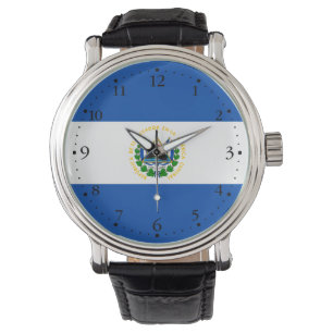 Flagge El Salvadors Armbanduhr