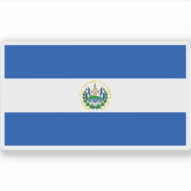 Flagge El Salvadors Aufkleber (Vorderseite)
